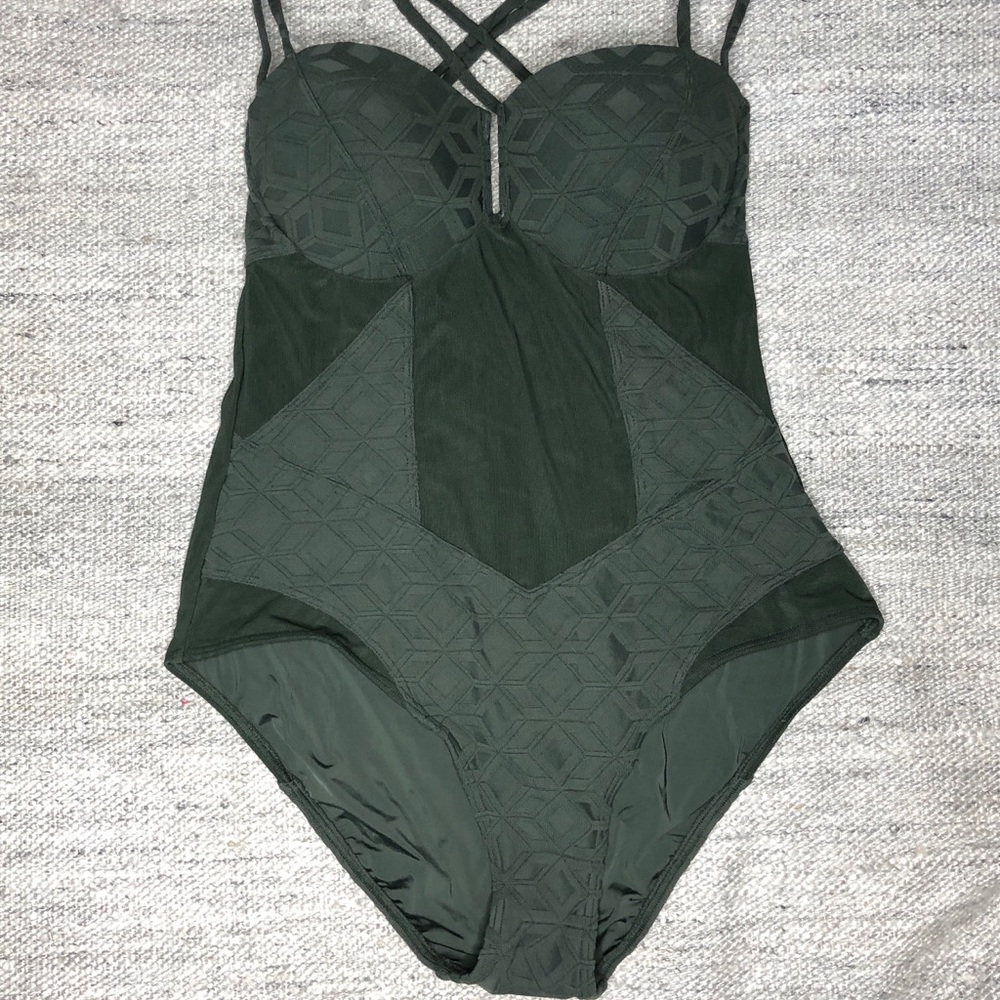 Green One Piece Swimsuit